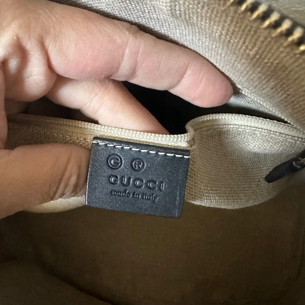 Gucci Black Embossed Satchel